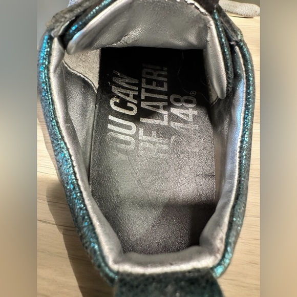 P448 Soho Low-Top Slip-On Sneakers Glitter Green, Size 37 - Picture 8 of 10